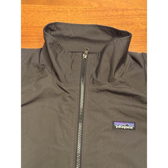 Large Patagonia Black Baggies Windbreaker Zip Up Bomber Coat - Picture 5 of 11